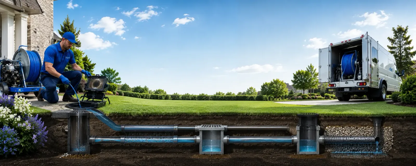 Outdoor drain cleaning information for Brohman, MI